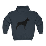 Doberman Pinscher Silhouette Zip-Hoodie