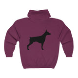 Doberman Pinscher Silhouette Zip-Hoodie