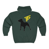 Two Dog Tough™ Classic Pitbull Silhouette Zip Hoodie