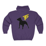 Two Dog Tough™ Classic Pitbull Silhouette Zip Hoodie