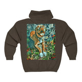 Two Dog Tough™ Smiling Pitbull Full Zip Hooded Sweatshirt