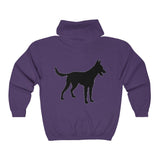Malinois Silhouette Zip-Hoodie