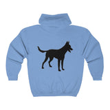 Malinois Silhouette Zip-Hoodie