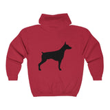 Doberman Pinscher Silhouette Zip-Hoodie