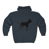 Malinois Silhouette Zip-Hoodie