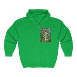 Two Dog Tough™ Smiling Pitbull Full Zip Hooded Sweatshirt
