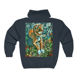 Two Dog Tough™ Smiling Pitbull Full Zip Hooded Sweatshirt