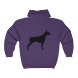 Doberman Pinscher Silhouette Zip-Hoodie