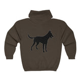 Malinois Silhouette Zip-Hoodie