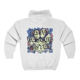 A.R.F. Project Stack Graffiti Style with Blocks Unisex Heavy Blend™ Full Zip Hooded Sweatshirt