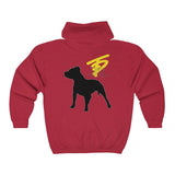 Two Dog Tough™ Classic Pitbull Silhouette Zip Hoodie