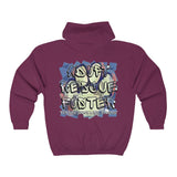 A.R.F. Project Stack Graffiti Style with Blocks Unisex Heavy Blend™ Full Zip Hooded Sweatshirt