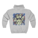A.R.F. Project Stack Graffiti Style with Blocks Unisex Heavy Blend™ Full Zip Hooded Sweatshirt