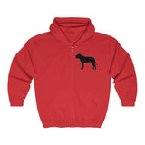 BULLMASTIFF CLASSIC DOG BREED SILHOUETTE ZIP-UP HOODIE