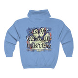 A.R.F. Project Stack Graffiti Style with Blocks Unisex Heavy Blend™ Full Zip Hooded Sweatshirt
