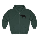 BULLMASTIFF CLASSIC DOG BREED SILHOUETTE ZIP-UP HOODIE
