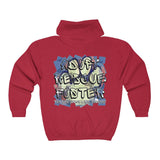 A.R.F. Project Stack Graffiti Style with Blocks Unisex Heavy Blend™ Full Zip Hooded Sweatshirt
