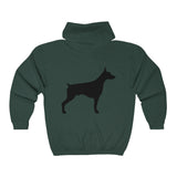 Doberman Pinscher Silhouette Zip-Hoodie