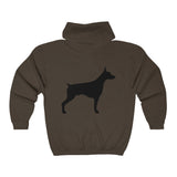 Doberman Pinscher Silhouette Zip-Hoodie
