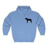 BULLMASTIFF CLASSIC DOG BREED SILHOUETTE ZIP-UP HOODIE