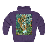 Two Dog Tough™ Smiling Pitbull Full Zip Hooded Sweatshirt