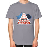 Unisex T-Shirt (on man) Slate TWO DOG TOUGH LLC