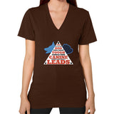 V-Neck (on woman) Brown TWO DOG TOUGH LLC