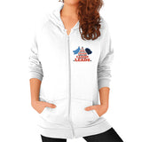 Zip Hoodie (on woman) White TWO DOG TOUGH LLC